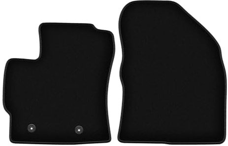 Wielganizator Velours Vorne Fußmatten passend für Toyota Verso FL (2013-2019) | Qualität: Basic - Genaue Passform, rutschfeste Untregrund 2-teilig - Schwarz