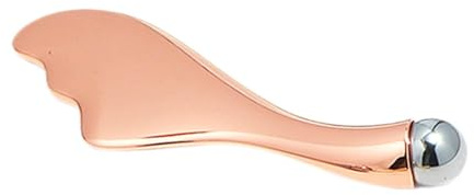 Sharplace Augenmassagegerät, Augencreme-Tool, Zinklegierung, tragbares, professionelles Gesichtsmassagegerät, glatte Oberfläche für Gesicht, unter den Augen, Roségold