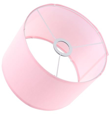 FOYTOKI Rosa Decken Lampenschirm aus Stoff mit E27 Fassung Leichter Lampenschirm für Küche und Büro Einfache Montage und Ersatz für Tischlampe