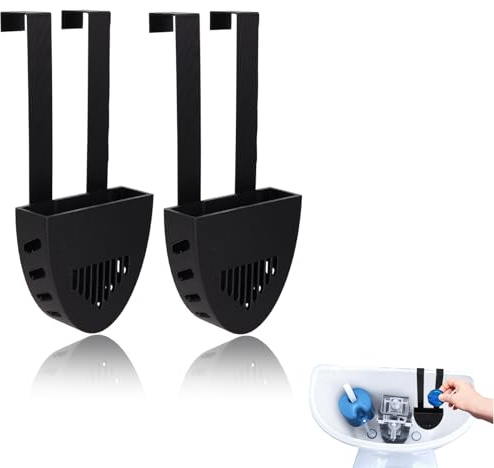 2pcs Porte-Pastilles Nettoyantes Réservoir Toilette, Supports Tablettes Toilette Suspendus Haut de Gamme pour l'Intérieur Réservoir Accessoires Salle Bain Pratiques Compatibles avec Vacplus