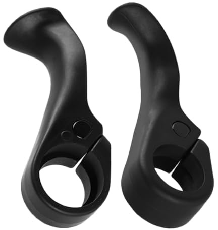 Ergonomische Fahrradlenkergriffe für Bike, 1 Paar, Schwarz Kunststoff