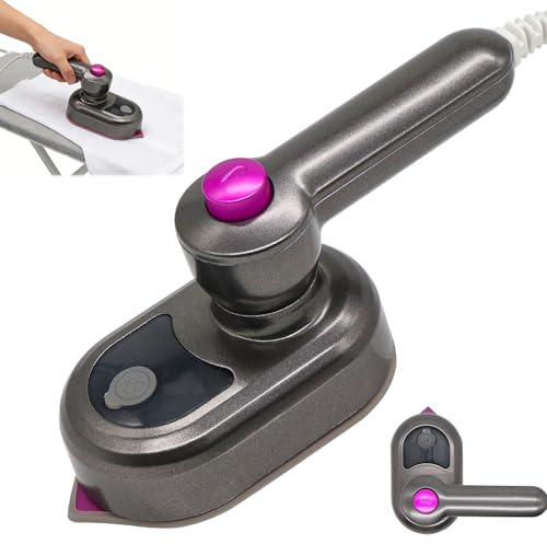 Idota Reise Bügeleisen Mini Dampfbügeleisen, 2-in-1 Trockenbügeleisen | Mit Klappgriff,Leichtes Mini Iron für Urlaub,Schnelles Aufheizen,Handbügeleisen für Geschäftsreisen Zuhause Unterwegs(Grau)