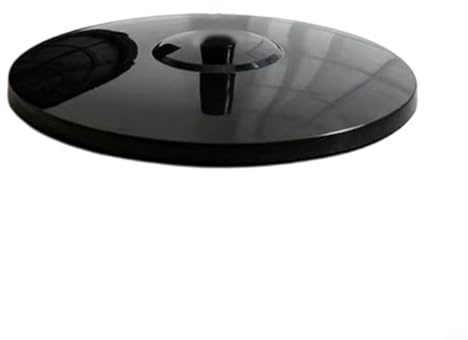 Glomc Weighted Standing Fan Base, Round Replacement Foot For Floor Fans, Anti-Tip Stability, 40X40Cm Abs, Secure 3.8Cm Mount, Home Office Use, White(black)