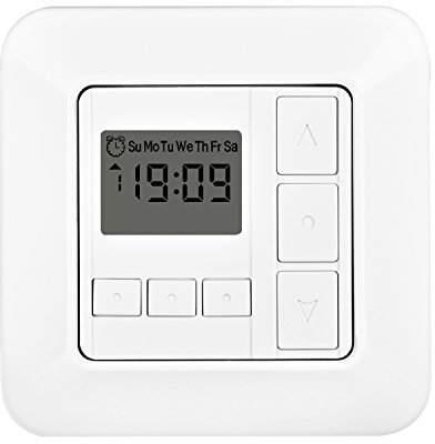 ROMOTEC *** Rolladen Zeitschaltuhr RZ-W50 Rollladenzeitschaltuhr Timer Rolladenuhr Uhr Schalter für Rolladenmotor Rohrmotor Rolladenantrieb Rolladenantriebe EAN: 4260473480617