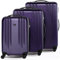 FERGÉ Kofferset 3 teilig Hartschale Marseille Reisekoffer Trolley-Set (Handgepäck, L, XL) 3er Set Hartschalenkoffer Roll-Koffer 4 Rollen 100% ABS violett