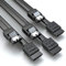 JAMEGA – 3x 50cm SATA III Kabel | S-ATA 3 Datenkabel 6 Gbit/s Verbindungskabel Anschlusskabel für SSD HDD Metall-Clip 2x Gerade L-Type Stecker - Schwarz