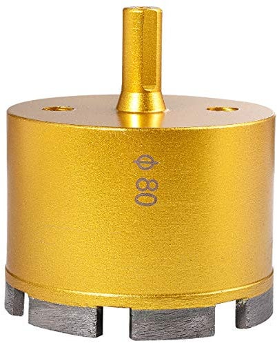 KATUR 80mm Dia Sega a tazza diamantata Punta per carotaggio diamantata, Sega a tazza per muratura Fresa a tazza per gres porcellanato per marmo, vetro, ardesia, ceramica, granito