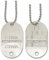 Outletdel ocio Set 2 Colgantes con Chapa de identificacion Militar Doble. 2-45460