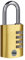 Yale YE3CB/38/131/1/GO - Standardschutz - Aluminium-Kombinationsschloss Vorhängeschloss Gold 38mm - Stahlbügel - 4-Zahlenschloss