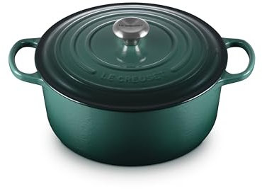 Le Creuset Signature Enamelled Cast Iron Round Casserole Dish With Lid, 28 cm, 6.7 Litre, Artichaut, 21177287954430