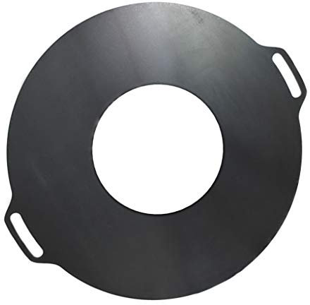 A. Weyck Tools Feuerplatte Grillring 100cm 40cm Loch in 5/6/8/10mm für Feuerschale Außengriffe (100cm 10mm #306)