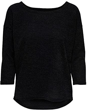 ONLY Women's Onlalba 3/4 Top Jrs Noos T Shirt, Black, S UK