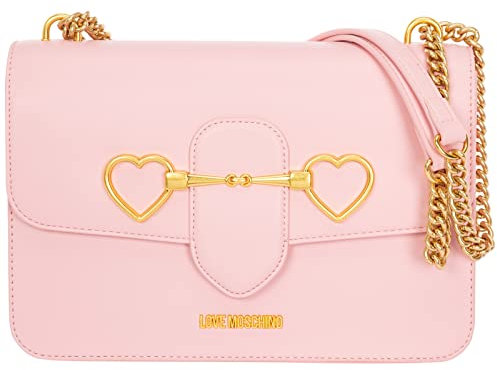 Love Moschino Soft Heart Bit, Sac à bandoulière Femmes, Rose, Taille Unique