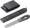 VOGARB Portable Nail Clippers for Thick Nails Ultra Slim Folding Safety Lock Wide Jaw Opening Cutter with File Travel Double Head Curved and Bevel Trimmer for Toenail Fingernail (Black with File)
