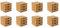 OSCO Bamboo 3 Drawer Chest | 8 Pack | Small Item Storage | Stackable | Lego Container | Makeup Container | Jewellery Box | Stationery Organiser | Not A4 Size | H17.7 x W16.8 x D17.5 cm |