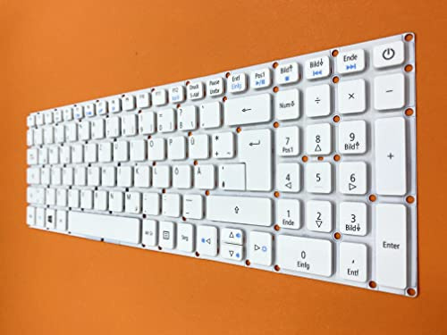 T-ProTek DEUTSCHE-Tastatur Keyboard Weiß kompatibel für Acer Aspire E5-573G-55DLi