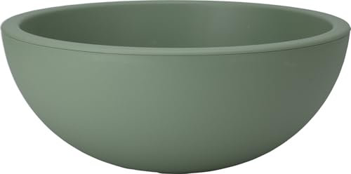 Muddy Hands 40cm Large Light Green Bowl Plant Pot Indoor Home Outdoor Garden Round Plastic Flower Planter Water Feature