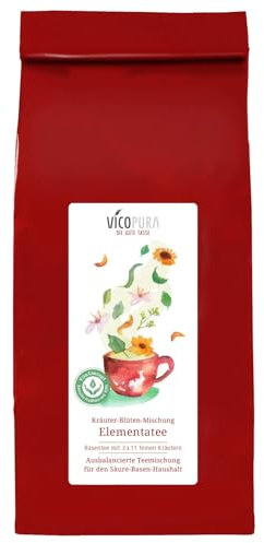 VICOPURA Elementa Tee, Basentee, Kräutertee Mischung begleitend bei Cellulite- Fasten- und Entschlackungs Programmen (250g)