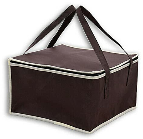 FACULX Liefertaschen für heiße Speisen, 44 x 44 x 25 cm, isoliert, Picknicktasche, große Kühltasche, Thermo-Kühlbox, kommerzielle Pizzatasche für Just Eat and Deliveroo