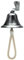 Glocke zum Aufhängen, für den Außenbereich, Glockenhalterung, Wandglocke, Seil, Schiff, Boot, nautisch, Tür, Schule, Empfang, Zuhause, Kirche (Retro-Silber)