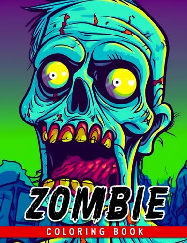 Zombie Coloring Book For Kids: Boost creativity in adults aged 50+ with 50 single-sided pages of zombie characters and iconic scenes for drawing.