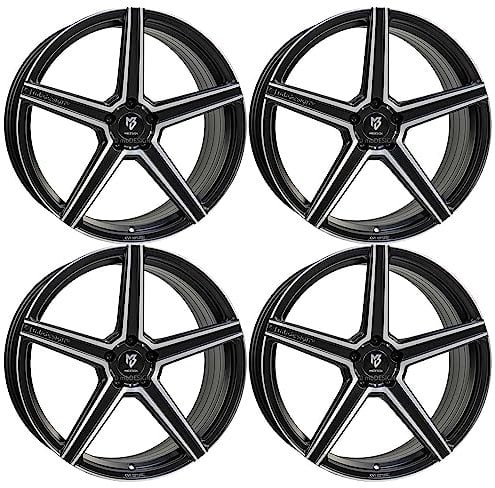 4x MB Design Felgen KV1S 9.0Jx21 ET37 5x108 Mattschwarz poliert kompatibel mit Opel Grandland X