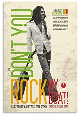SECOLI Bob Marley Satisfy My SoulFashion Poster Dekorative Malerei Leinwand Wandkunst Wohnzimmer Poster Schlafzimmer Gemälde 40 x 60 cm