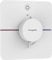 hansgrohe ShowerSelect Comfort Q, termostato empotrado , grifo con botón de seguridad (SafetyStop) a 40 °C, termostato para ducha y bañera, mezclador para 1 función, blanco mate