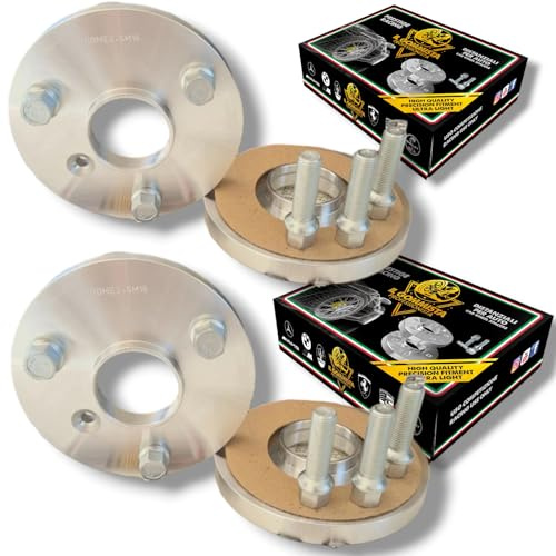 IGP 4 Distanziali Ruote 16 + 16 mm Compatibili Con Smart 3 fori + Bulloni in acciaio Fortwo 450 Roadster 452 Fortwo 451 452 Brabus