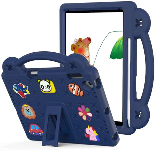 AKABEILA Tablet Caso per Apple iPad Pro 9.7 2018 2017 2016/Air 2 2014/1 2013 Carino Caso Bambini Antiurto Protettiva con Tracolla Maniglia Stand Pen Holder