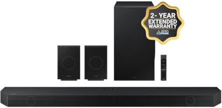 SAMSUNG Q990D 11.1.4K Soundbar with Wireless Dolby Atmos, Rear Speaker Including HW-Q990D/ZA (2024 Model)