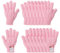 PATIKIL Cut Resistant Gloves, 8 Pair Level 5 Protection Anti Cutting Gloves Cut Proof Gloves for Kitchen Wood Carving Working, Medium, Pink