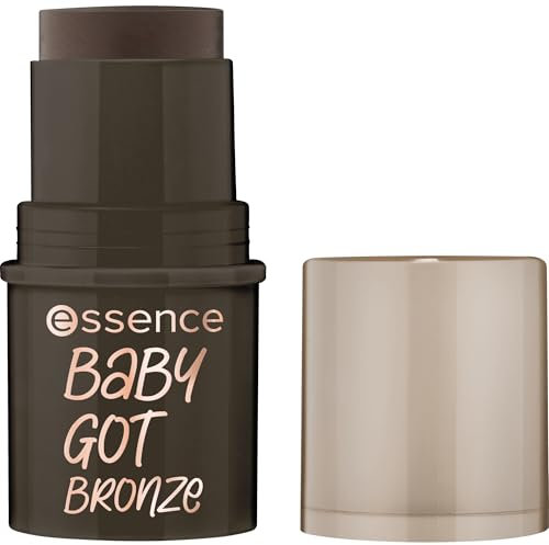essence baby got bronze bronzing stick, Konturstift, Nr. 60, Braun, natürlich, strahlend frisch, vegan, ohne Konservierungsstoffe, ohne Parabene, ohne Mikroplastikpartikel, 1er Pack (5.5g)