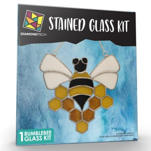 Studio Pro Pre-Cut Stained Glass Kit - Bumblebee - Make Your Own Beautiful Stained Glass Project with Ease