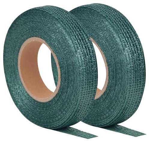 DARENYI 2 Stück Baumanbinder 50m,Baumbefestigung Bindeband,Pflanzenband Grün,Baumbinde,Reißfest,Witterungsbeständig,Luftdurchlässig,Frei zuschneidbar,Zum Fixieren Und Binden Von Bäumen