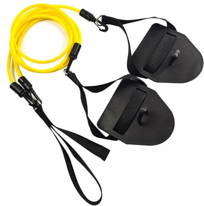 MOONDAME Schwimm Widerstandsbänder Mit Handpaddeln Stretch Kordel Fitnessbänder Für Schwimmtraining Armkraftübungen