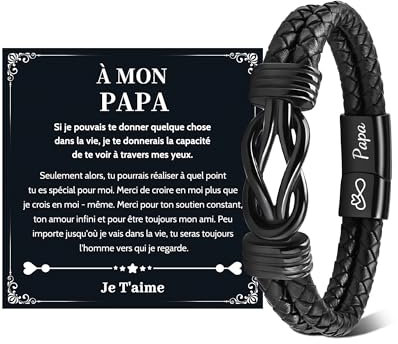 VU100 Cadeau Papa Cadeau Fête des Pères Original Bracelet Papa Cadeau Anniversaire Papa Cadeau pour Homme Noël Fête des Pères