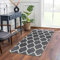 MOONLIGHT20015 Rugs Living Room Small 60x110 cm – Trellis Style Grey Area Rugs for Bedroom - Non Slip Modern Printed Carpet Bedside Rug, Ava Grey