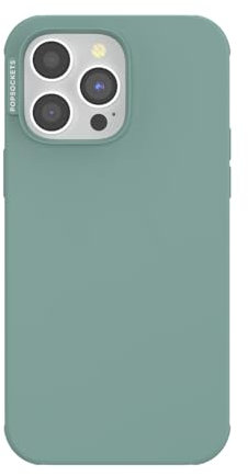 PopSockets Funda para iPhone 14 Pro MAX con MagSafe, Funda para iPhone 14 Pro MAX, el Agarre se Vende por Separado, Compatible con Carga inalámbrica, Turquesa