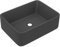 Lavabo de luxe en céramique - Gris foncé mat - 41 x 30 x 12 cm - Design moderne pour salle de bain et WC d'invités - Durable et facile d'entretien