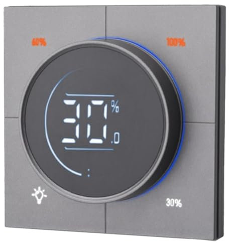 Breeshy Infinite Knob MOSFET Dimmer Regler Zigbee 3.0 PC Panel Wand Lichtschalter Digital LCD Trailing Edge Dimming