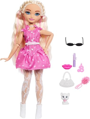 Barbie Dream Besties Barbie Malibu-Puppe und Zubehör | Modepuppe mit abnehmbaren Outfits und Make-up Zubehör, ab 3 Jahren, JKP50