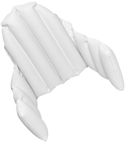 Pvc Aufblasbares Babysitzkissen Weiß, für Hochstuhl und Sofa | Portable Stütze, Ergonomische Form, Leicht zu Reinigen, Kompakt Verstaubar, für Picknick und Essen