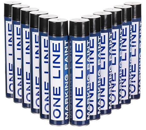 STICK2 Black Line Marker Spray Paint 750ml, 12 Cans | Fast-drying, high-visibility line marking paint for concrete, grass, asphalt, warehouses and sports pitches.