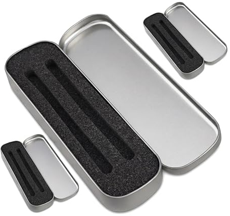 FOMIYES 3Pcs Metal Pencil Case Set for Students Rectangular Single Layer |
