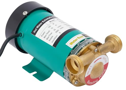 Pompa booster, 120 W, pompa automatica di aumento della pressione, calibro 20 mm, 2860 giri/min, pompa per acqua calda 230 V/50 Hz, altezza massima 15 metri