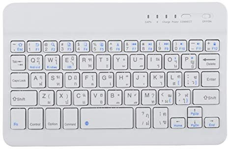 Bewinner Thai-Sprache Ultra Slim Bluetooth-Tastatur - Schere-Fuß-Design für schnelles und Komfortables Tippen - Super Lange Lebensdauer bis zu 5 Millionen Klicks