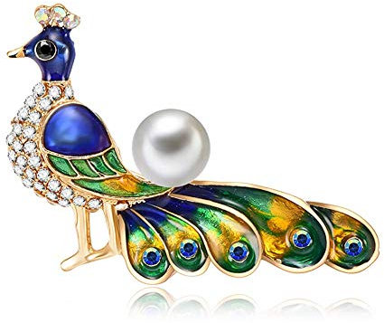 Carry stone Frau Broschen Kristall Strass Pfau Schals Schal Clip Charme Bekleidungszubehör für Prom Party Hohe Qualität