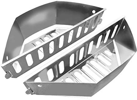Stainless Steel Charcoal Basket for BBQ Grills and Kettles - Heavy Duty Briquette Holder for Charcoal, Wood Chips - Accessories and Utensils for Meat Grilling and Smoking