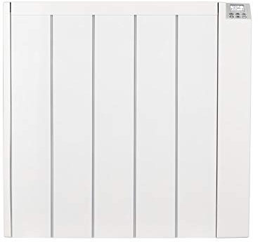 MYLEK Ceramic Panel Heater Radiator Electric with Programmable Digital Timer 1500w - Aluminium Wall Mounted Freestanding Slim White, IP24 Splashproof, LOT 20 Eco Design Energy Efficient (1500W)